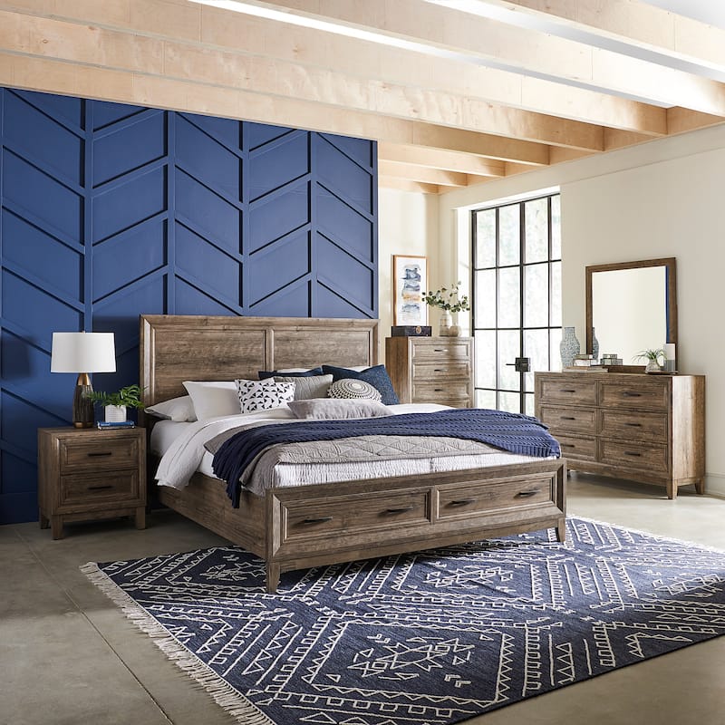 Liberty Furniture Ridgecrest Storage Bed, Dresser & Mirror, Chest, Night Stand -King, Queen