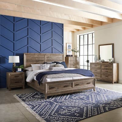Liberty Furniture Ridgecrest Storage Bed, Dresser & Mirror, Chest, Night Stand -King, Queen
