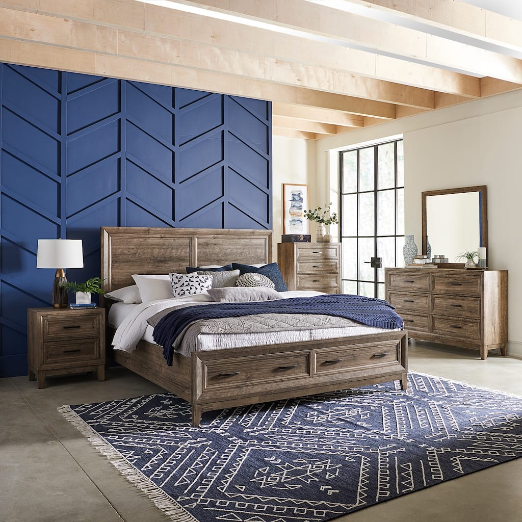 Liberty Furniture Ridgecrest Storage Bed, Dresser & Mirror, Chest, Night Stand -King, Queen