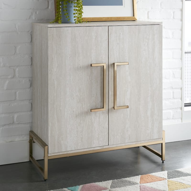 Steve Silver Lanett Wine Cabinet, White