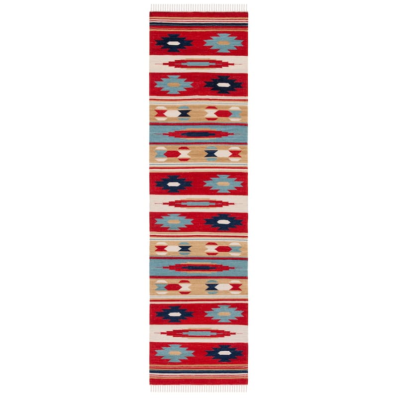 SAFAVIEH Kilim Chikae Southwestern Wool Fringe Rug