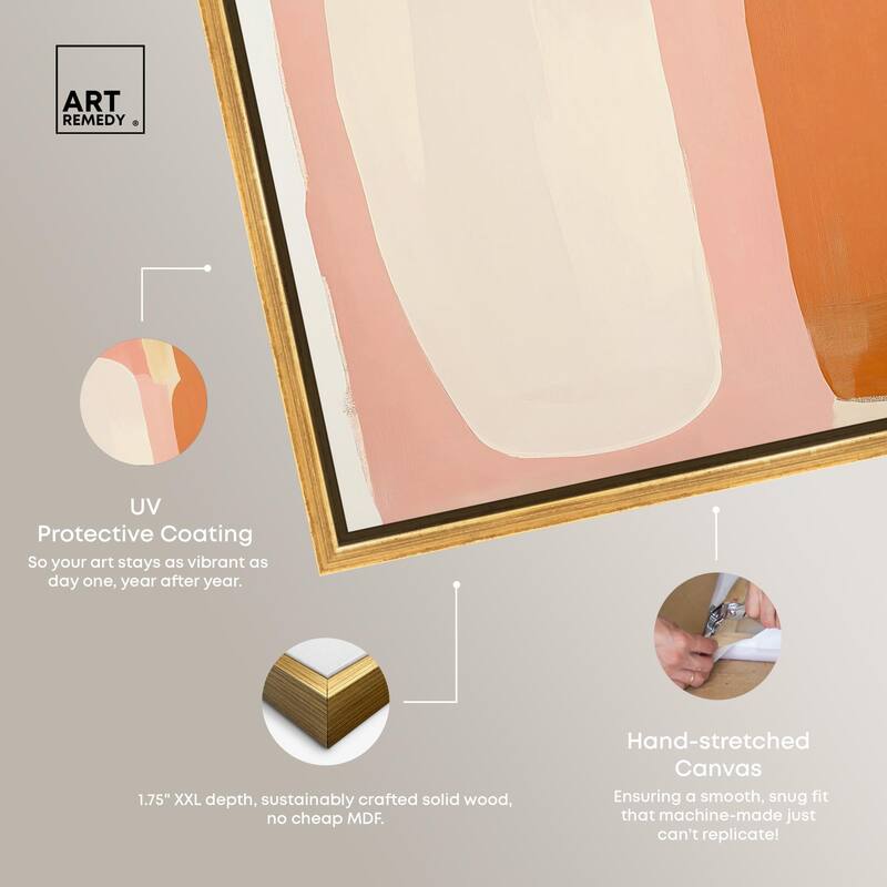 Pink Meets Clay II Canvas by Art Remedy