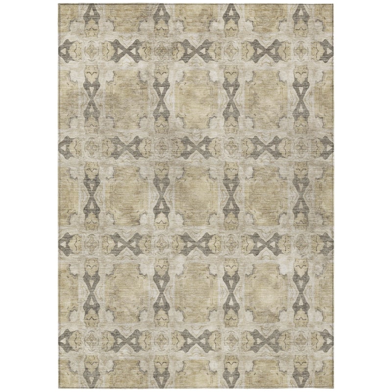 Pax Graceful Floral Weather Resistant Blended Style Runner Outdoor Rug