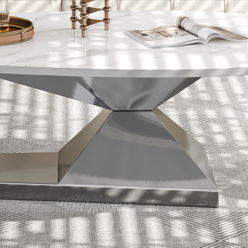 Modern Sintered Stone Tabletop Coffee Table