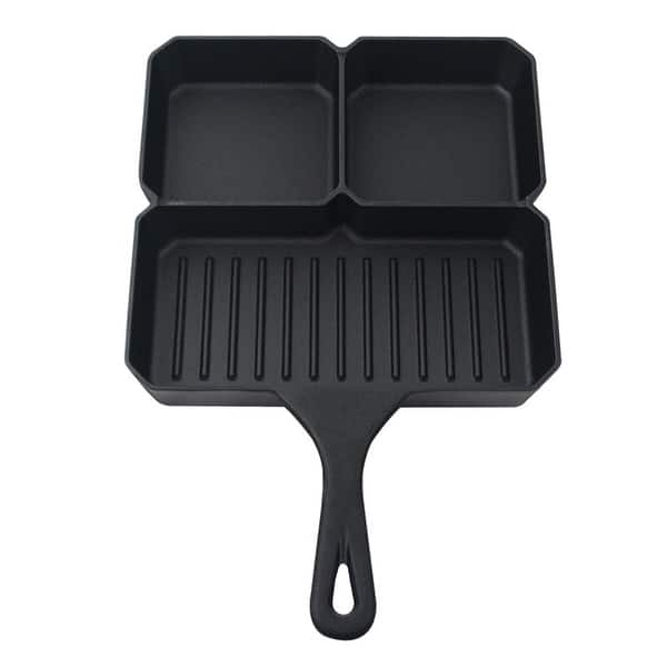 Jim Beam 10.5 Pre Seasoned Cast Iron Skillet for Grill, Gas, Oven,  Electric, Induction and Glass, Black