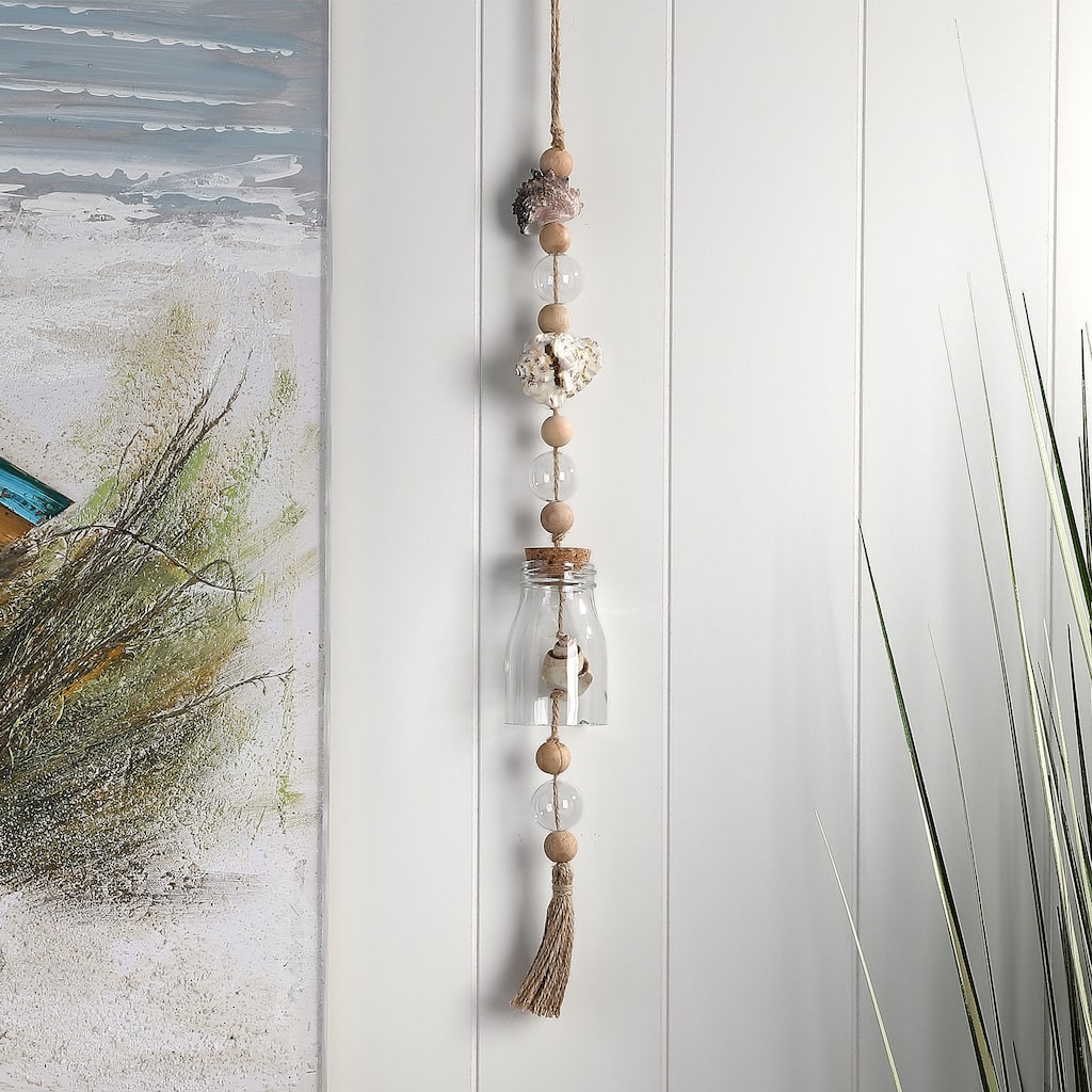 22" Resin And Glass Shell Windchime