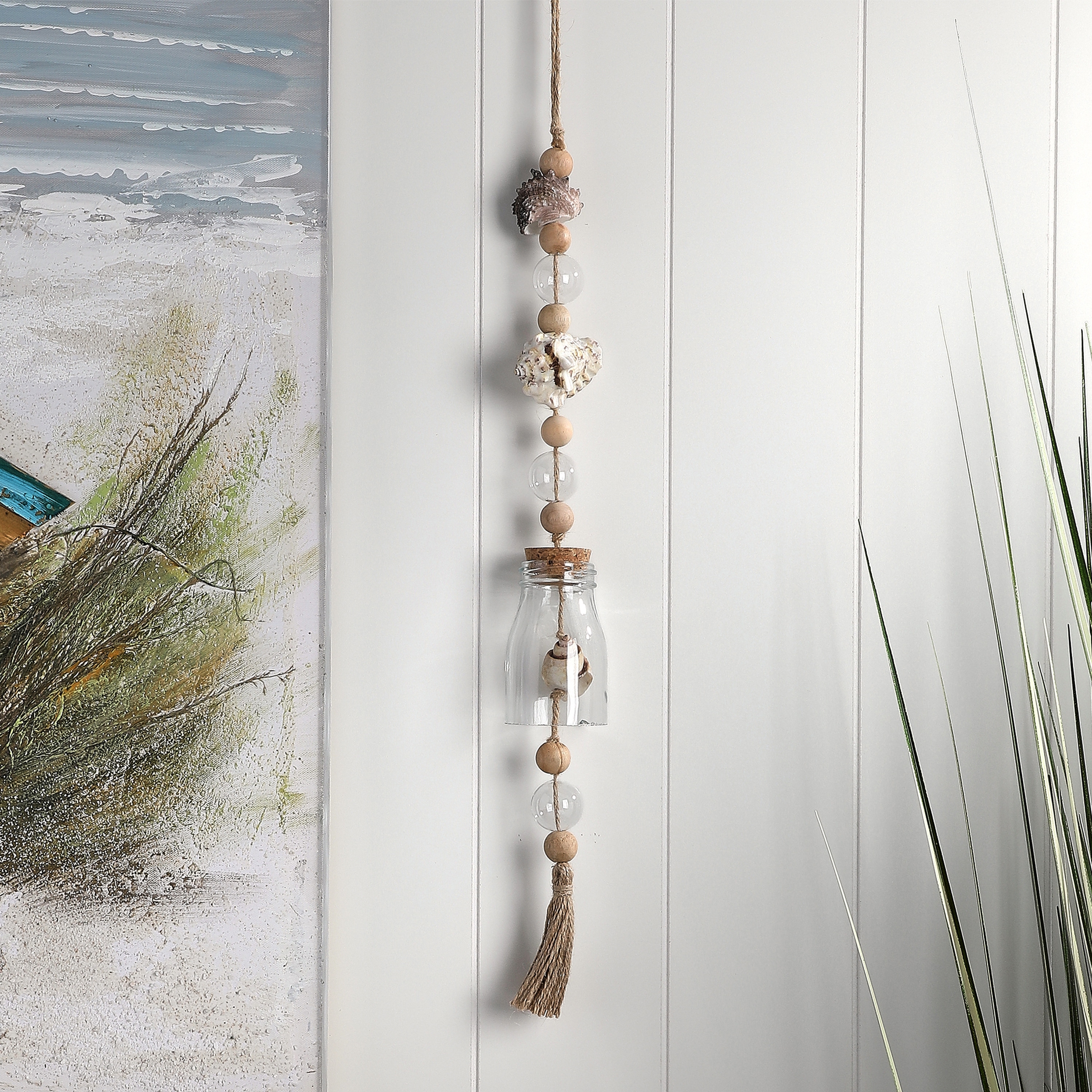 22" Resin And Glass Shell Windchime