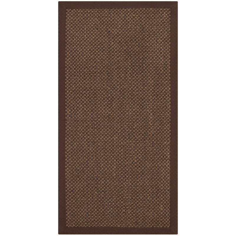 SAFAVIEH Natural Fiber Jenney Sisal Border Rug - 2'6" x 4' - Brown