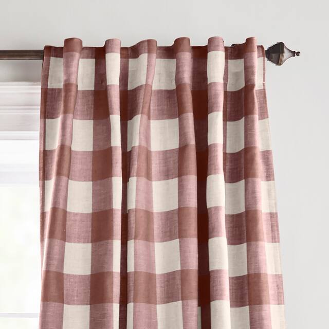 The Gray Barn Holly Buffalo Check Blackout Window Single Curtain Panel