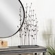 preview thumbnail 1 of 19, Black Metal Floral Decorative Sculpture with Loose Stones Black