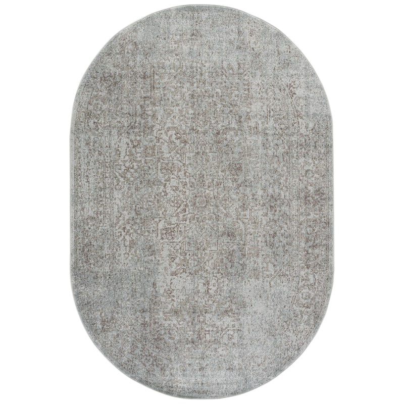 SAFAVIEH Evoke Pety Vintage Distressed Rug - 6' x 8' Oval - Ivory/Taupe