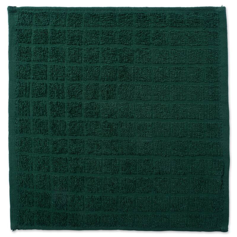 DII Solid Windowpane Terry Dishcloth Set of 6