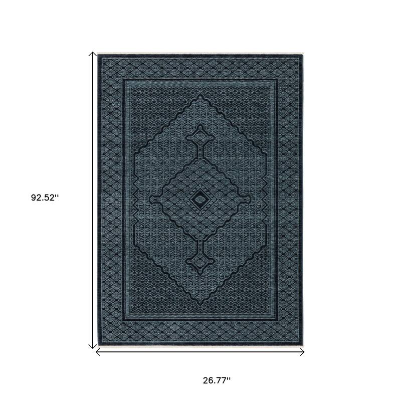 HomeRoots Medallion Traditional Runner Area Rug