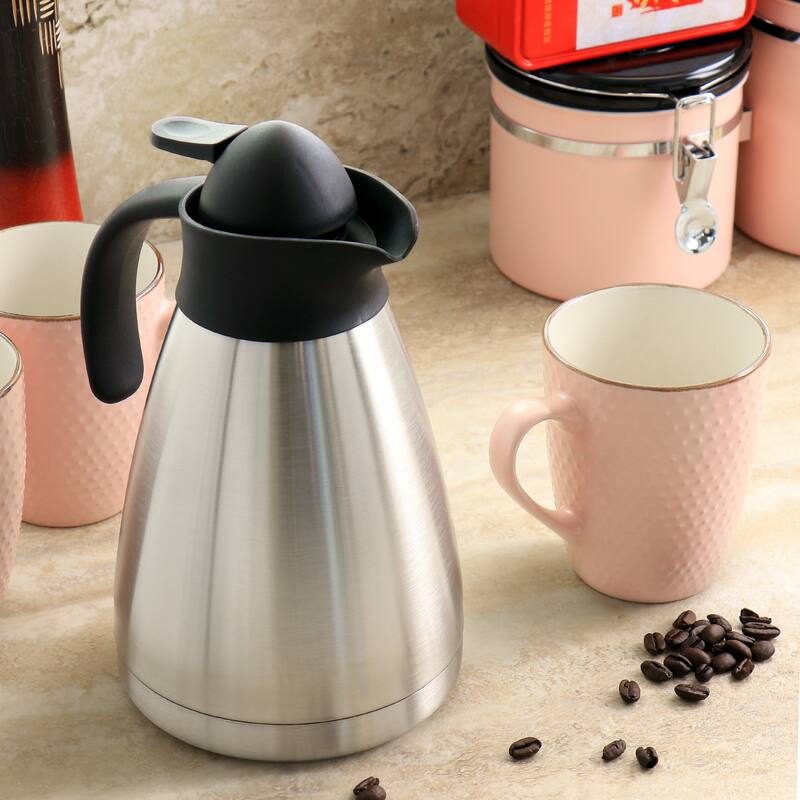 Kippax 1 Quart Stainless Steel Insulated Thermal Hot/Cold Coffee Pot