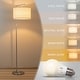 preview thumbnail 13 of 46, Brightech Montage Modern 60 in. Contemporary Arc LED Color Adjusting Floor Lamp with White Fabric Drum Shade