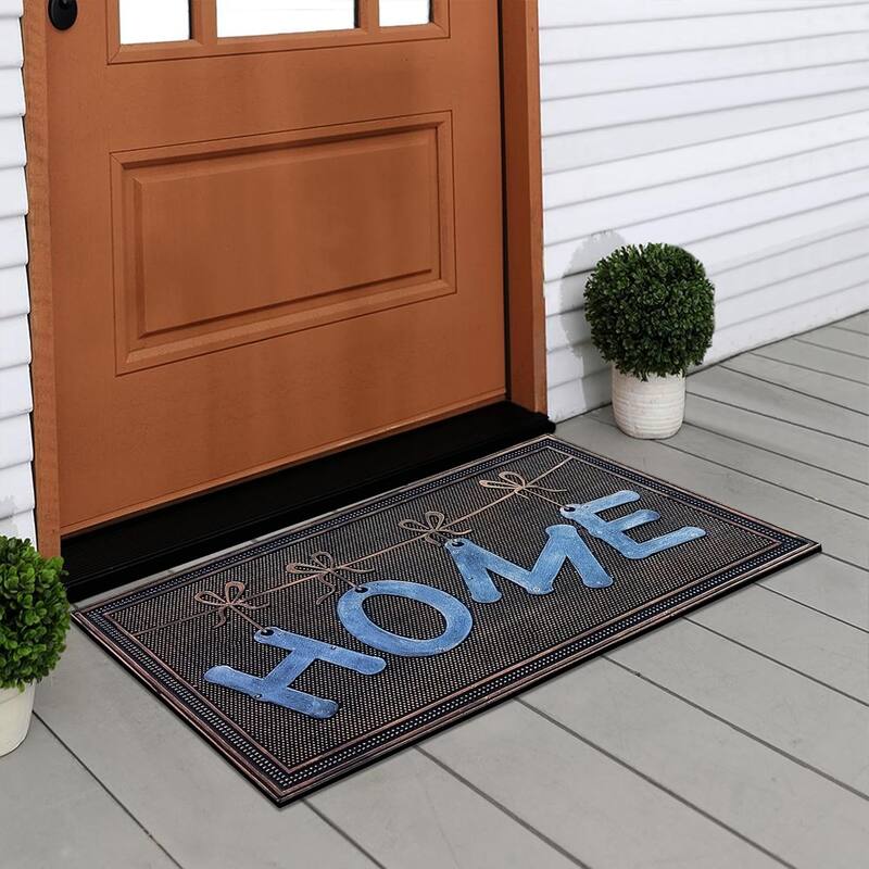 A1HC Welcome Rubber Pin Mat Beautifully Hand Finished Doormat