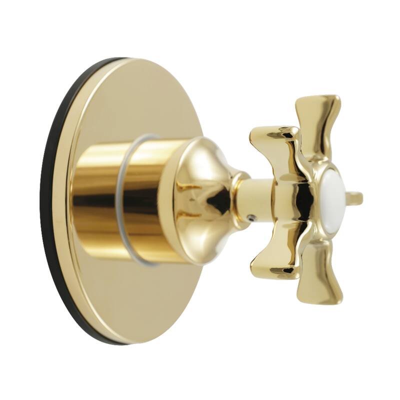 Hamilton Single-Handle Three-Way Diverter Valve with Round Trim Kit - Polished Brass