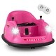 preview thumbnail 3 of 38, Gymax 12V Electric Kids Ride on Bumper Car Battery Powered Bumping Car - See Details Pink