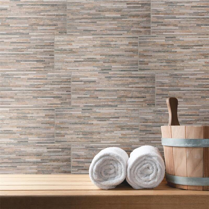 Merola Tile Muro Ardesia Ocre 12-1/2" x 24-1/2" Porcelain Wall Tile