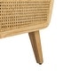 preview thumbnail 17 of 38, Criss Handcrafted Solid Wood Upholstered Loveseat with Rattan Arms