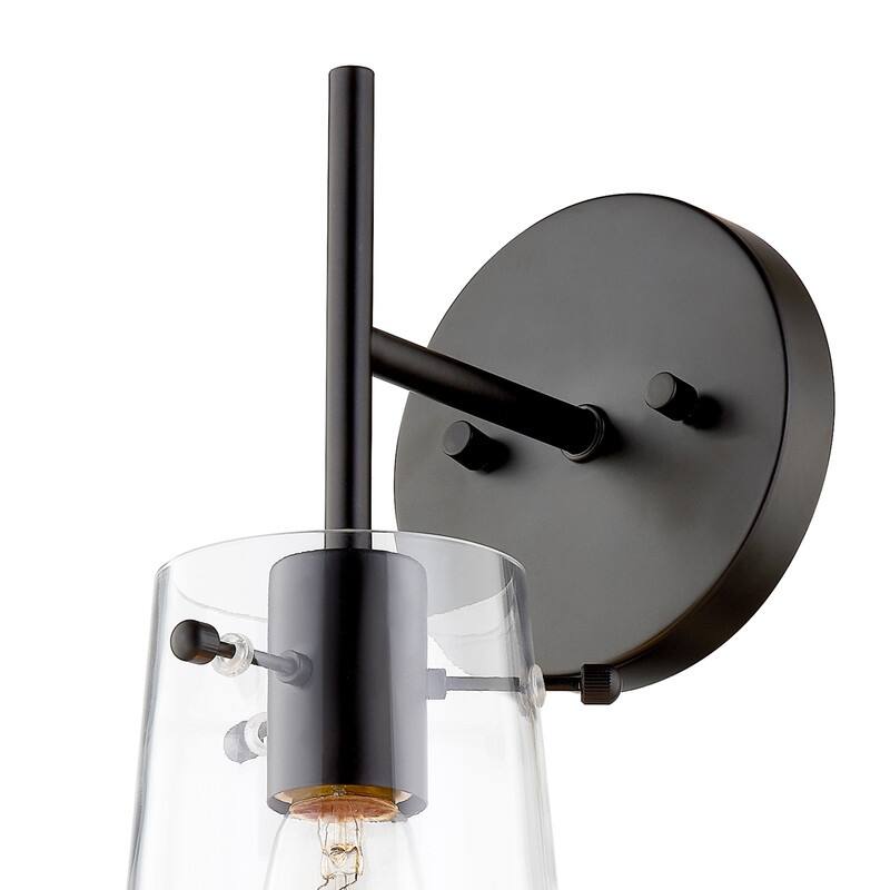 KAWOTI Modern Wall Sconce Set with Clear Shade(Set of 2)