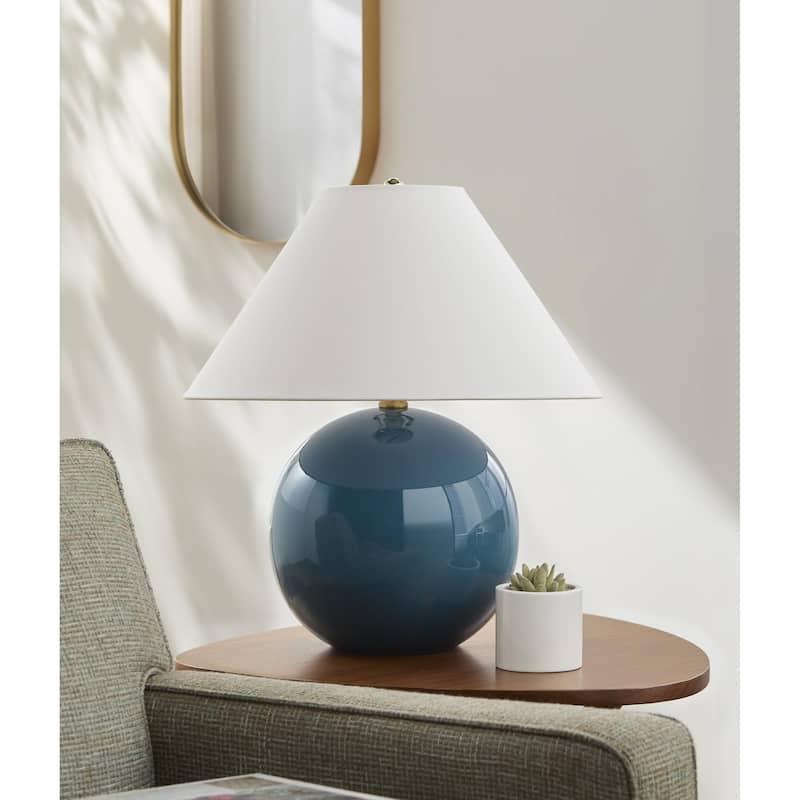 Livabliss Stellar Traditional Accent Table Lamp - Blue/White