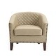 preview thumbnail 45 of 90, Axia Barrel PU Leather Accent Chair with Nailhead Trim