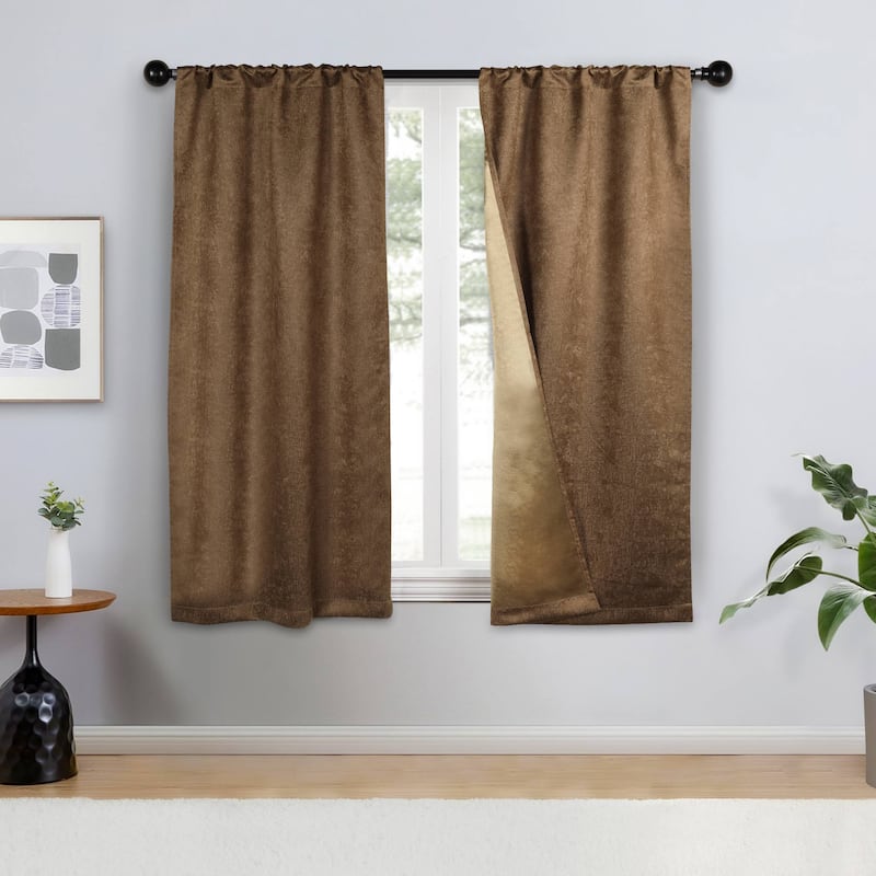 Superior Senna Washable Room Darkening Curtains, Set of 2 Panels