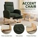 preview thumbnail 5 of 14, Accent Rocking Chair Rocking Chair with Solid Wood Legs, Upholstered Nursery Glider Rocker, Comfy Armchair with Side Pocket