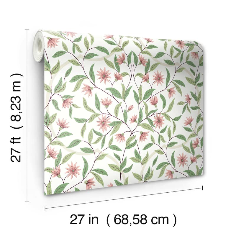 Norwalk Jasmine 27 in. x 27 ft. = 60.75 sq. ft Wallpaper Roll