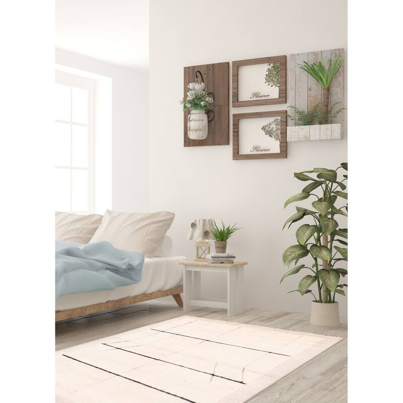 ECARPETGALLERY Hand-knotted Tangier Ivory Wool Rug - 5'3 x 7'8