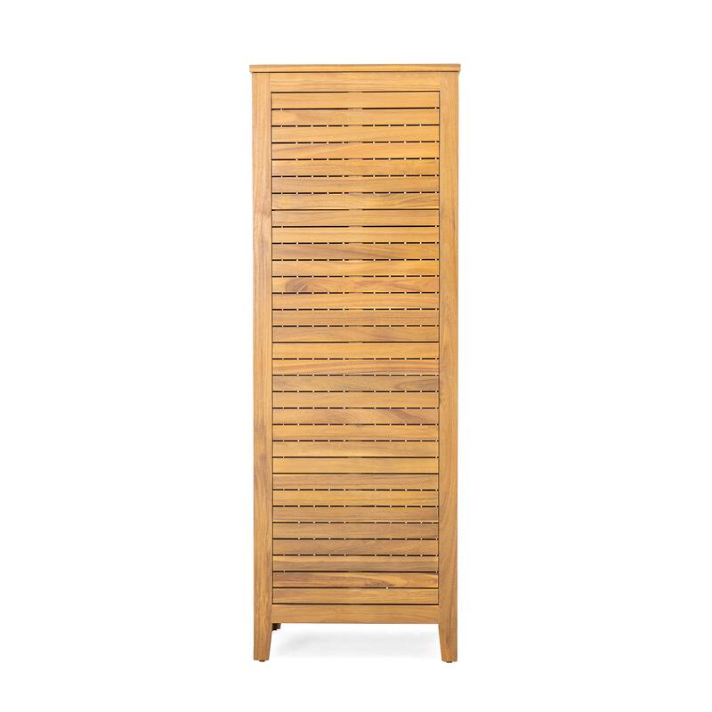 Gribs Acacia Wood Indoor/Outdoor Teak Finish Storage Cabinet by Christopher Knight Home - 61.81" H