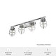 preview thumbnail 9 of 20, Hunter Starklake 4 Light Vanity Wall Light, Industrial, Cage, Rustic