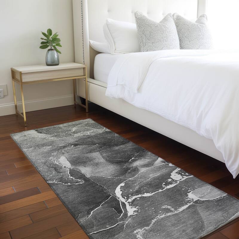 Baro Unique Abstract Weather Resistant Sleek Contemporary Outdoor Rug