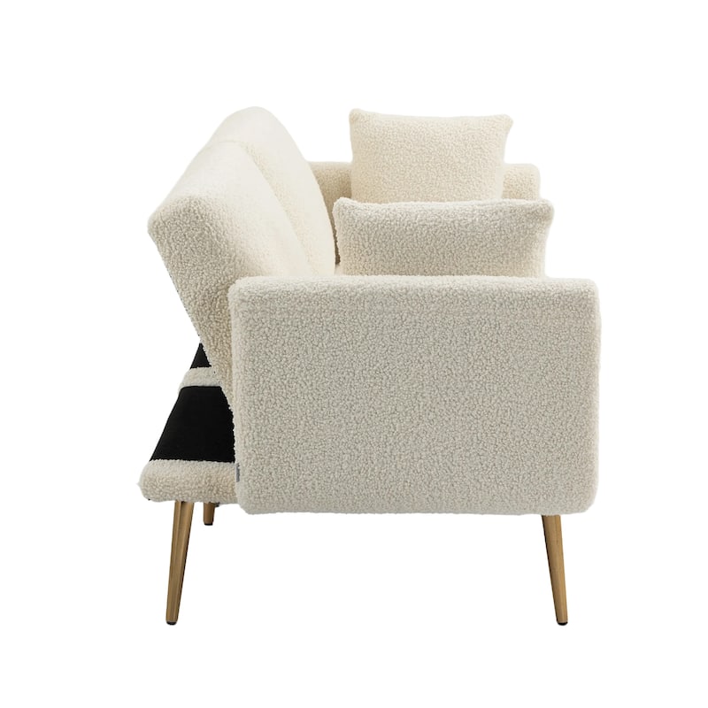 Velvet Sofa , Accent sofa .loveseat sofa with metal feet