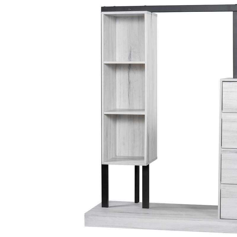 Modern Wardrobe with 4 Drawers and 3 Shelves