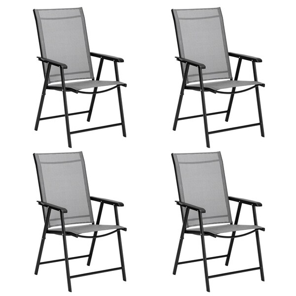 patio set with folding chairs