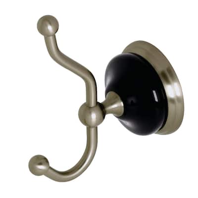 Kingston Brass Water Onyx Wall Mounted Single Hook Double Prong Robe