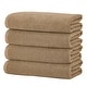 preview thumbnail 131 of 174, Linery & Co. Luxury Cotton Textured Bath Towel. Bath Towel (Pack of 4) - Mocha
