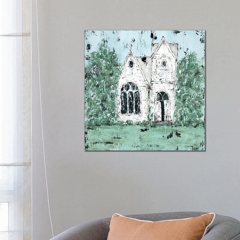 iCanvas "Country Church" by Ashley Bradley Canvas Print - 26x26x1.5