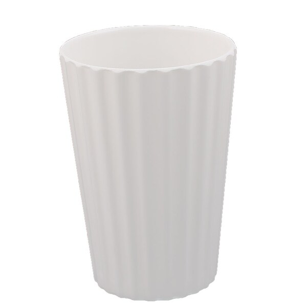 Household Plastic Ripple Pattern Tea Water Cup Fruit Juice Bottle White