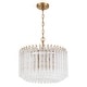 preview thumbnail 2 of 3, Lofton 5 Light Aged Brass Chandelier