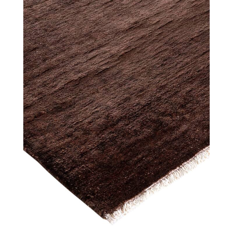 Fine Vibrance, One-of-a-Kind Hand-Knotted Runner Rug - Brown, 2' 7" x 22' 5" - 2' 7" x 22' 5"