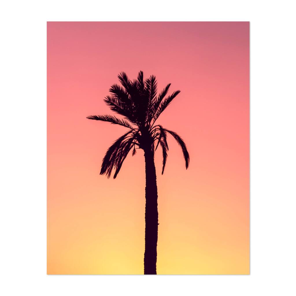 California Palm Tree Sunset Photography Dorm Art Art Print/Poster