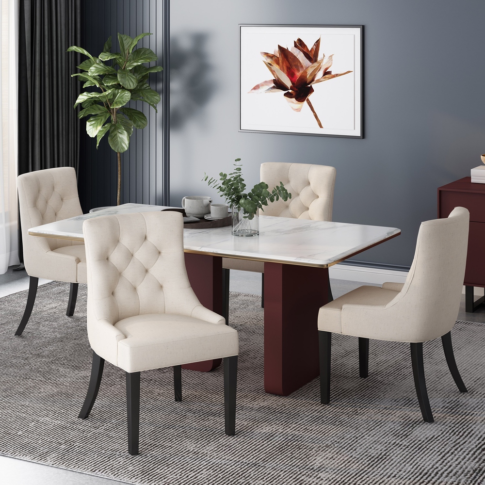 modern wing chairs with two fabrics