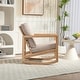 preview thumbnail 3 of 5, Upholstered Accent Glider Chair with Rubberwood Frame