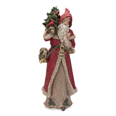 20.5" Standing Santa with Animals Christmas Figurine
