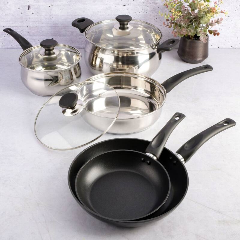 Gibson Home 95‑Piece Kitchen‑in‑a‑Box Set with Cookware, Dinnerware, Cutlery, Utensils, Gadgets, Storage & Glasses