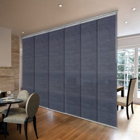 InStyleDesign Prussian Blue 3 to 6 Panel Single Rail Panel Track Room Divider, Panel width 23.5"