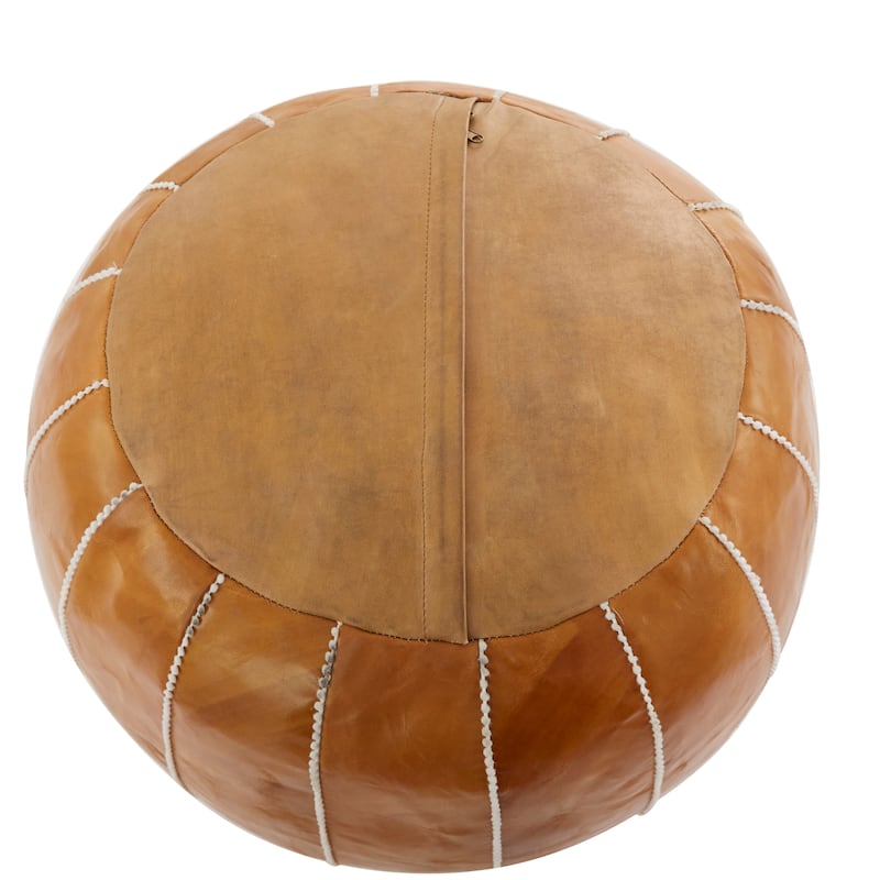 Leather Bohemian Pouf